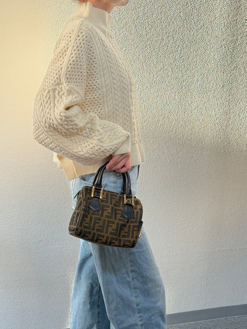 FENDI Zucca Boston Bag