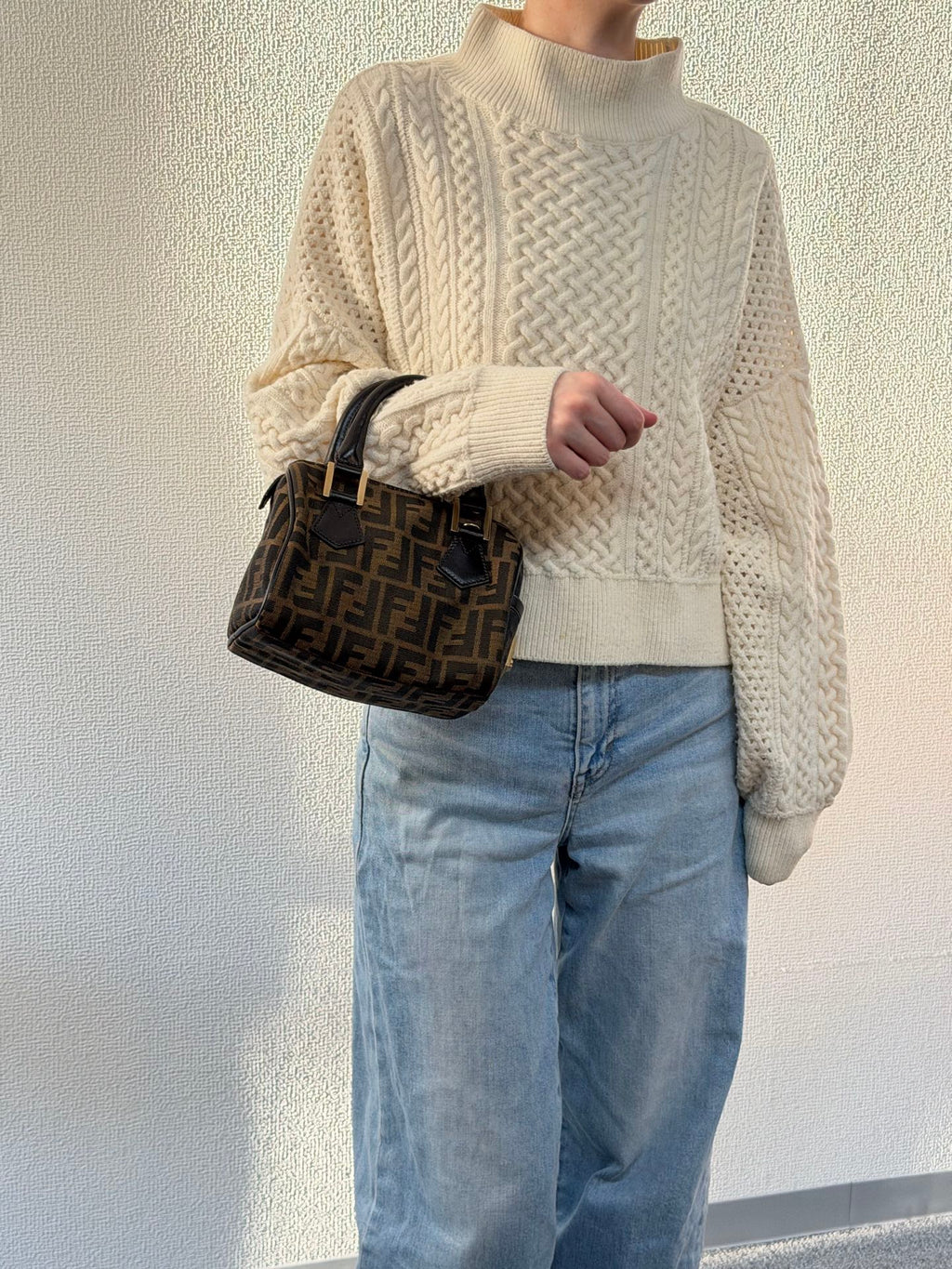 FENDI Zucca Boston Bag