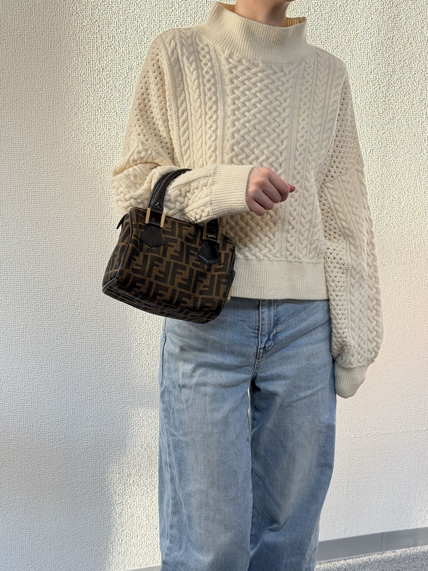 FENDI Zucca Boston Bag