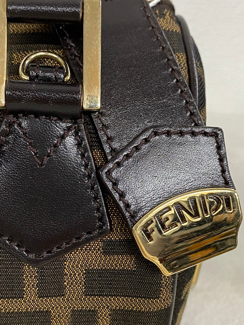 FENDI Zucca Boston Bag