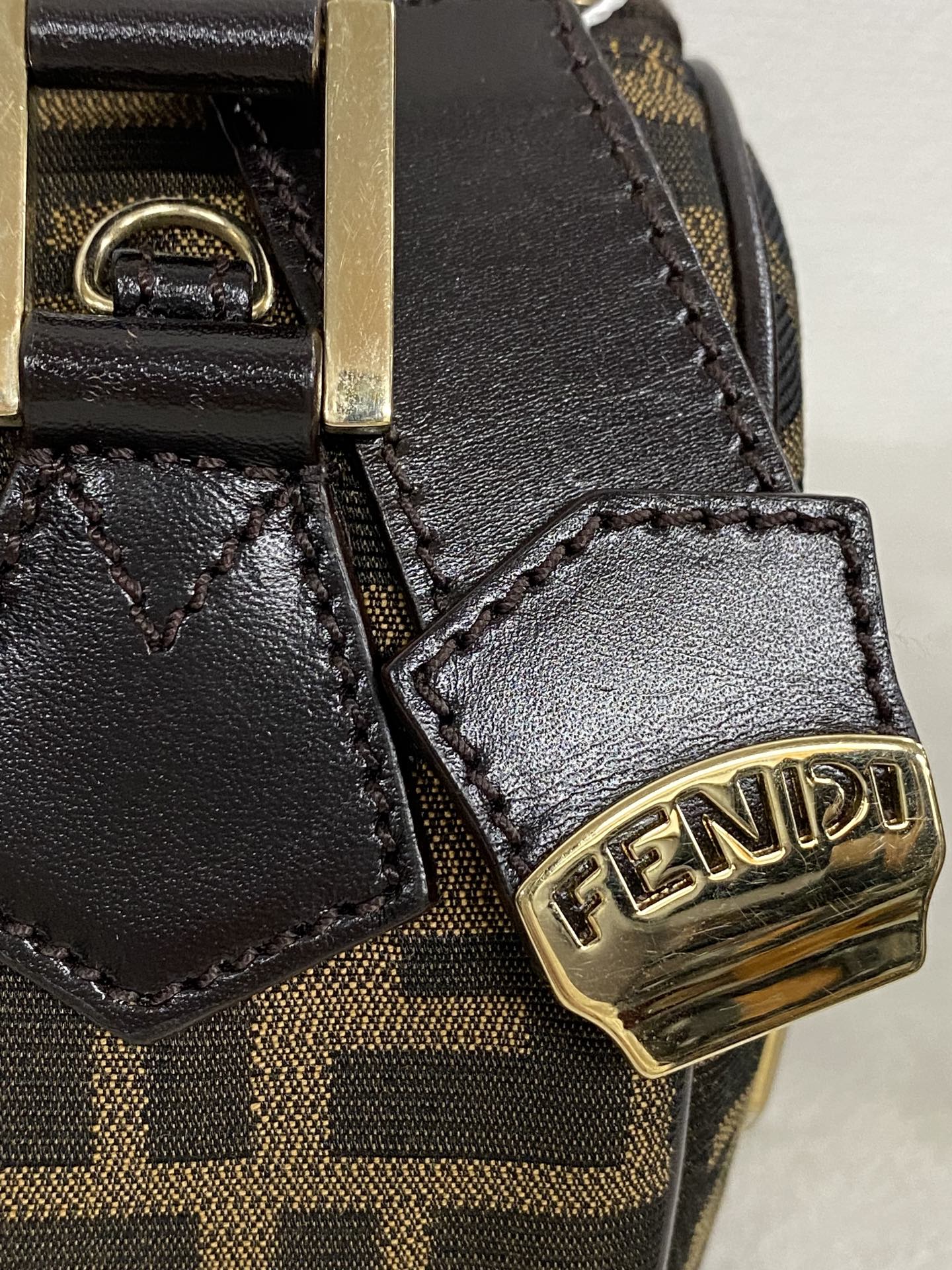 FENDI Zucca Boston Bag