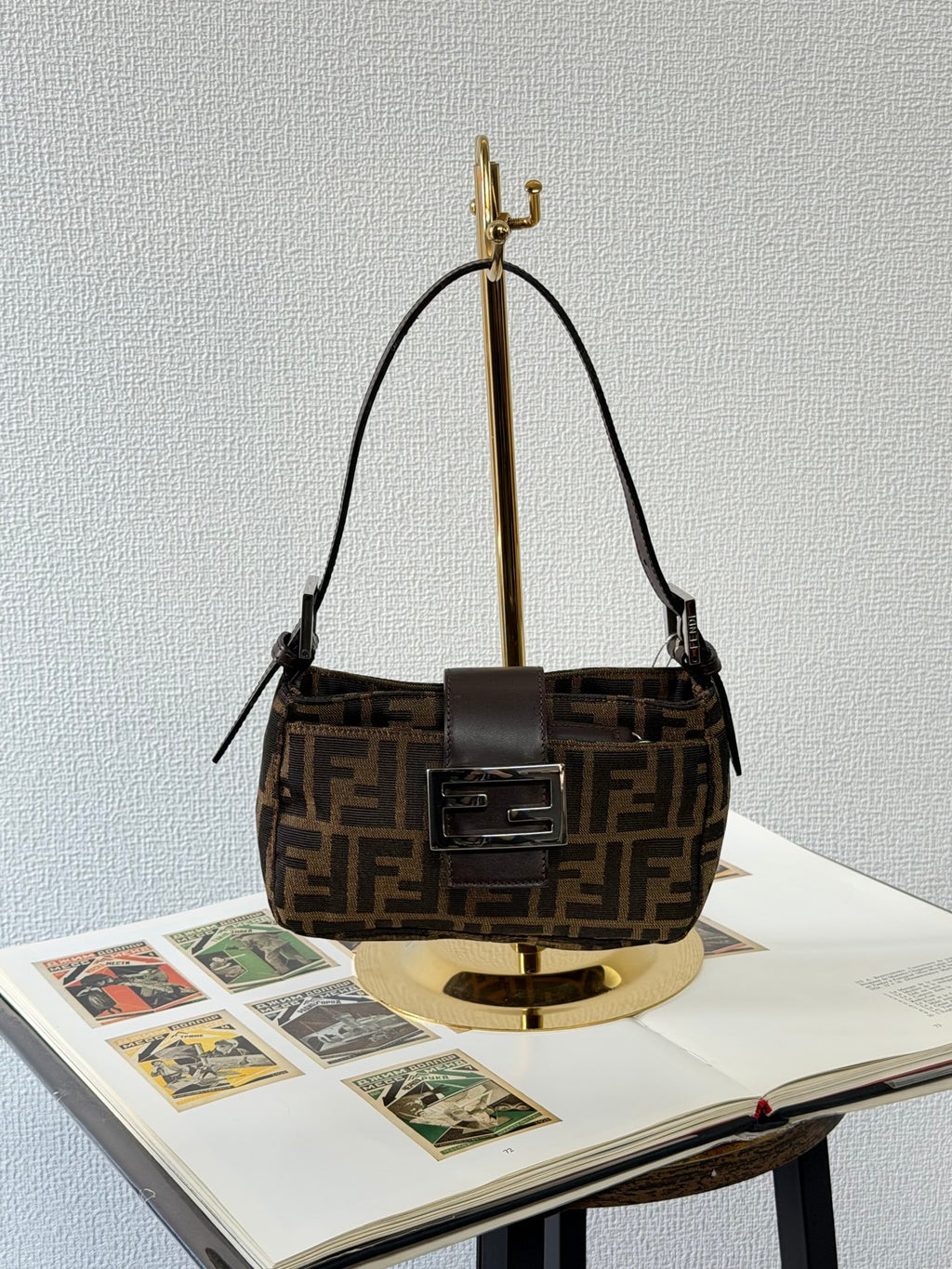 FENDI Zucca Baguette Handbag Mini