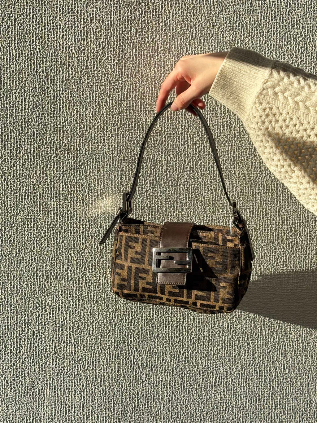 FENDI Zucca Baguette Handbag Mini