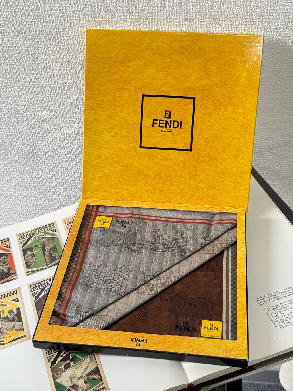 FENDI Cotton Handkerchief Set Box