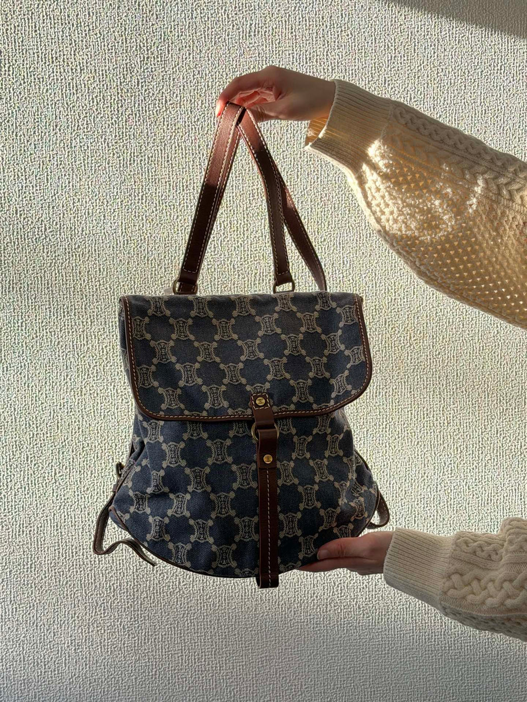 CELINE Macadam Denim Backpack