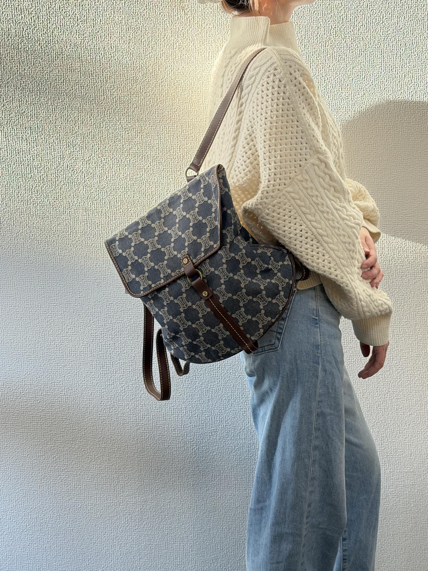 CELINE Macadam Denim Backpack