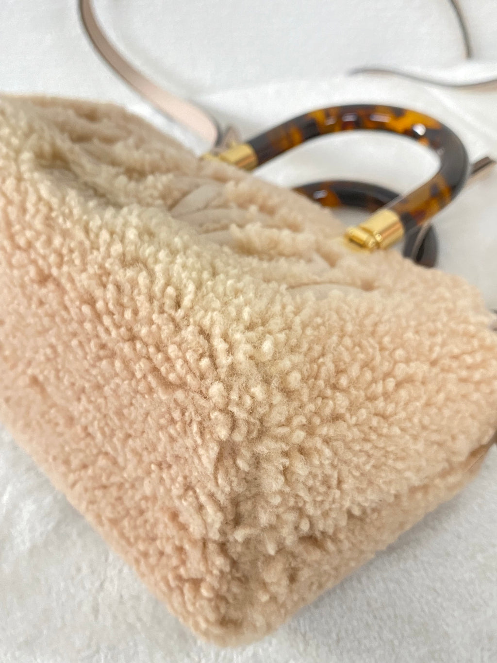FENDI  Mini By The Way Shearling 2WAY Shoulderbag