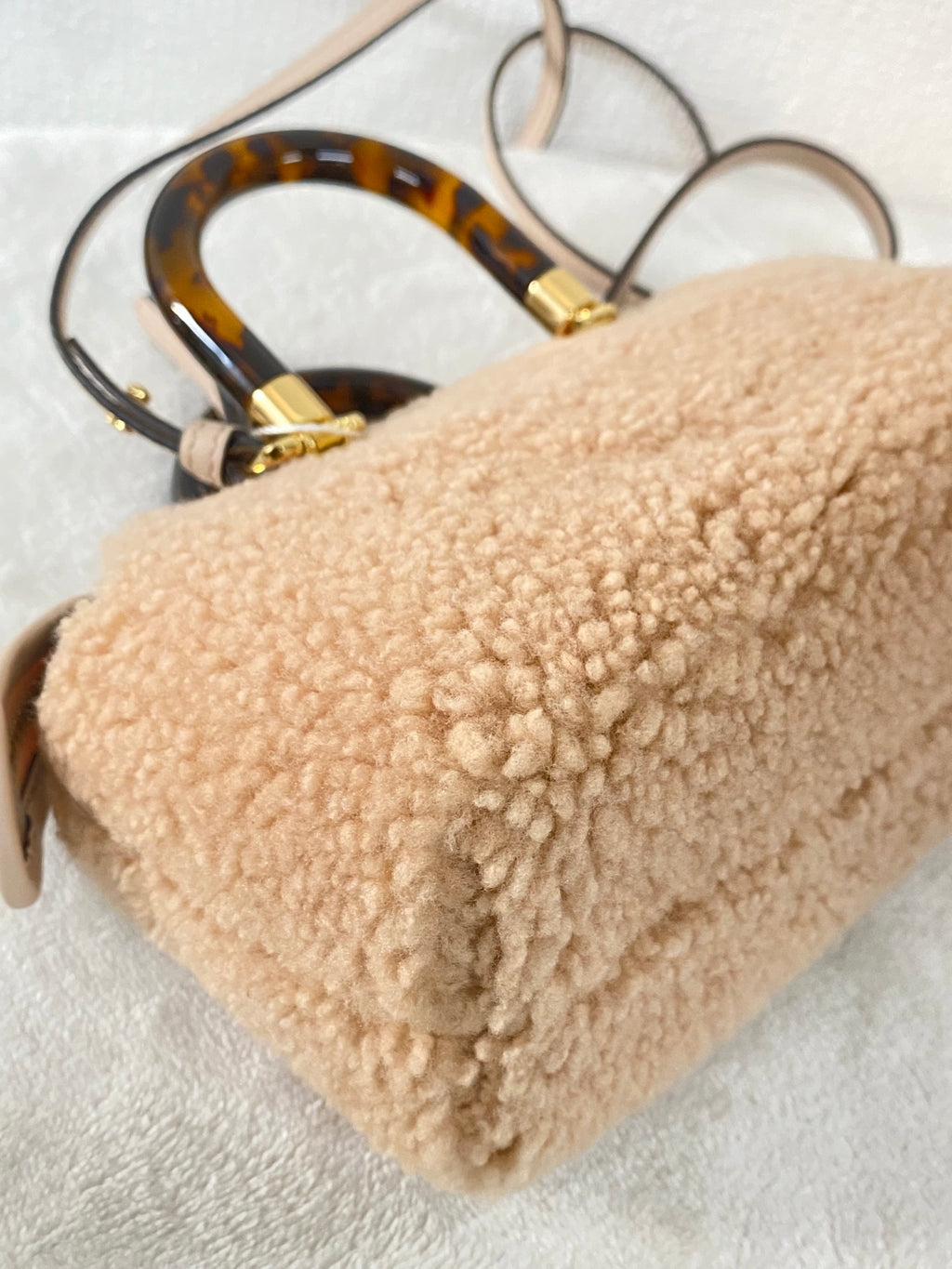 FENDI  Mini By The Way Shearling 2WAY Shoulderbag