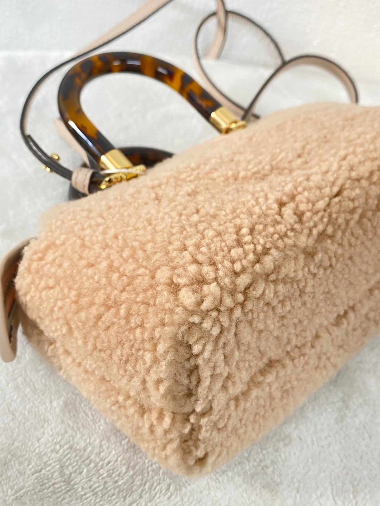 FENDI  Mini By The Way Shearling 2WAY Shoulderbag