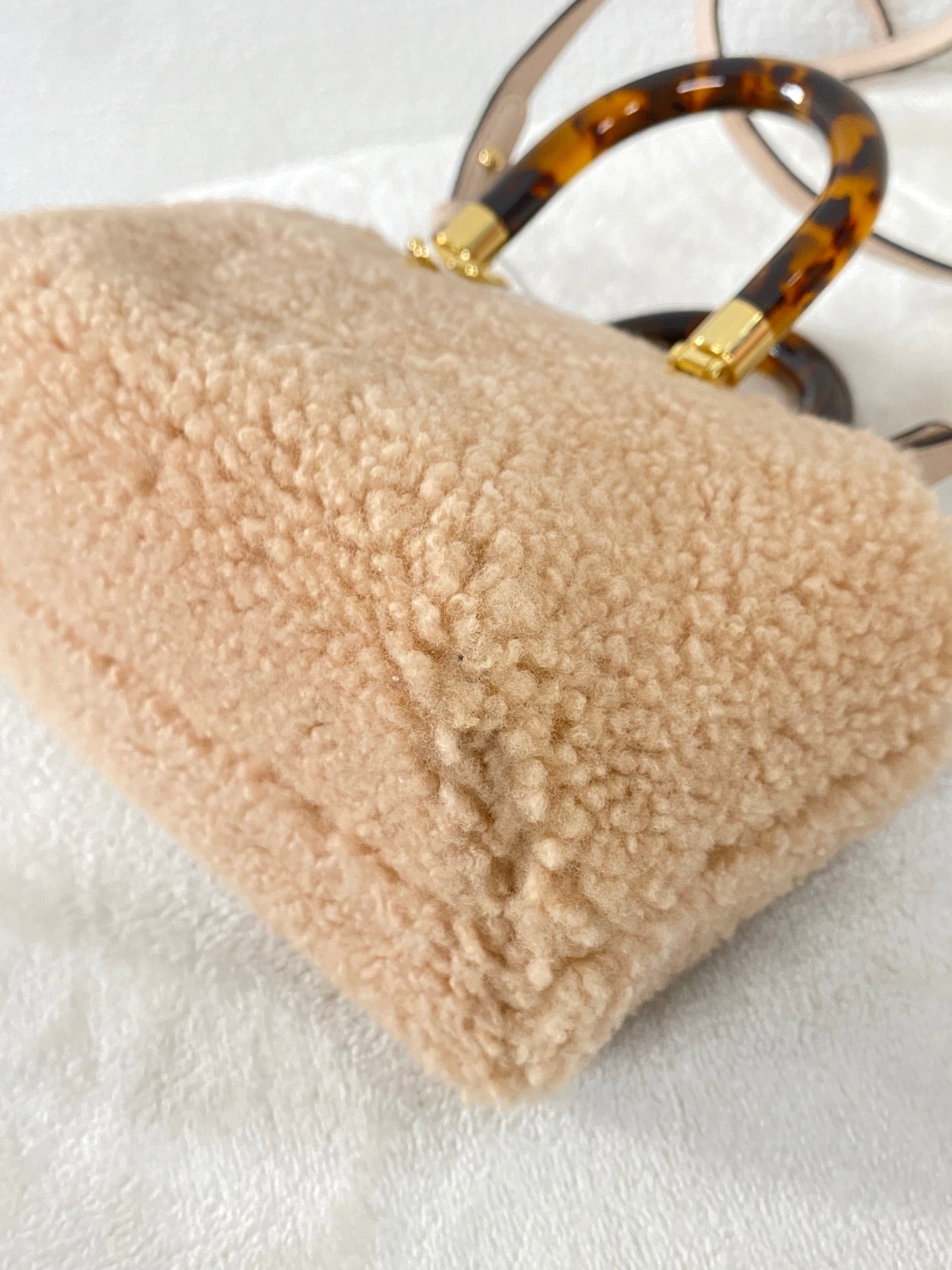 FENDI  Mini By The Way Shearling 2WAY Shoulderbag