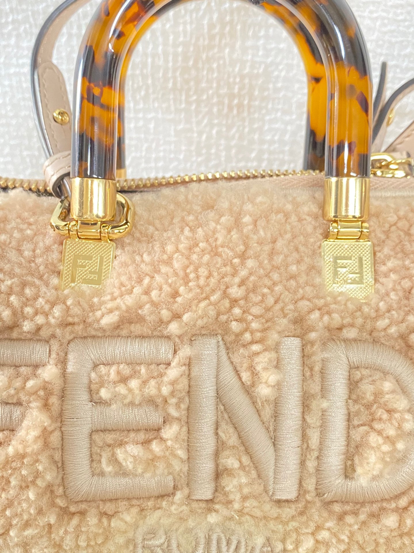 FENDI  Mini By The Way Shearling 2WAY Shoulderbag