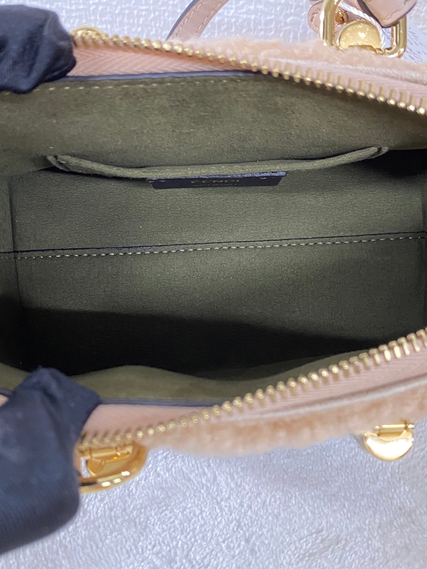 FENDI  Mini By The Way Shearling 2WAY Shoulderbag