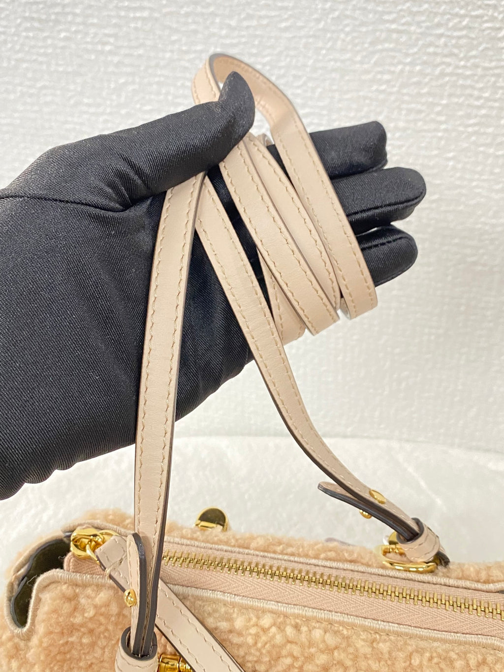 FENDI  Mini By The Way Shearling 2WAY Shoulderbag