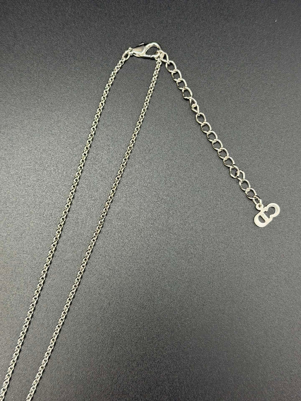 CHRISTIAN DIOR CD Logo Rheinstone-embellished Necklace
