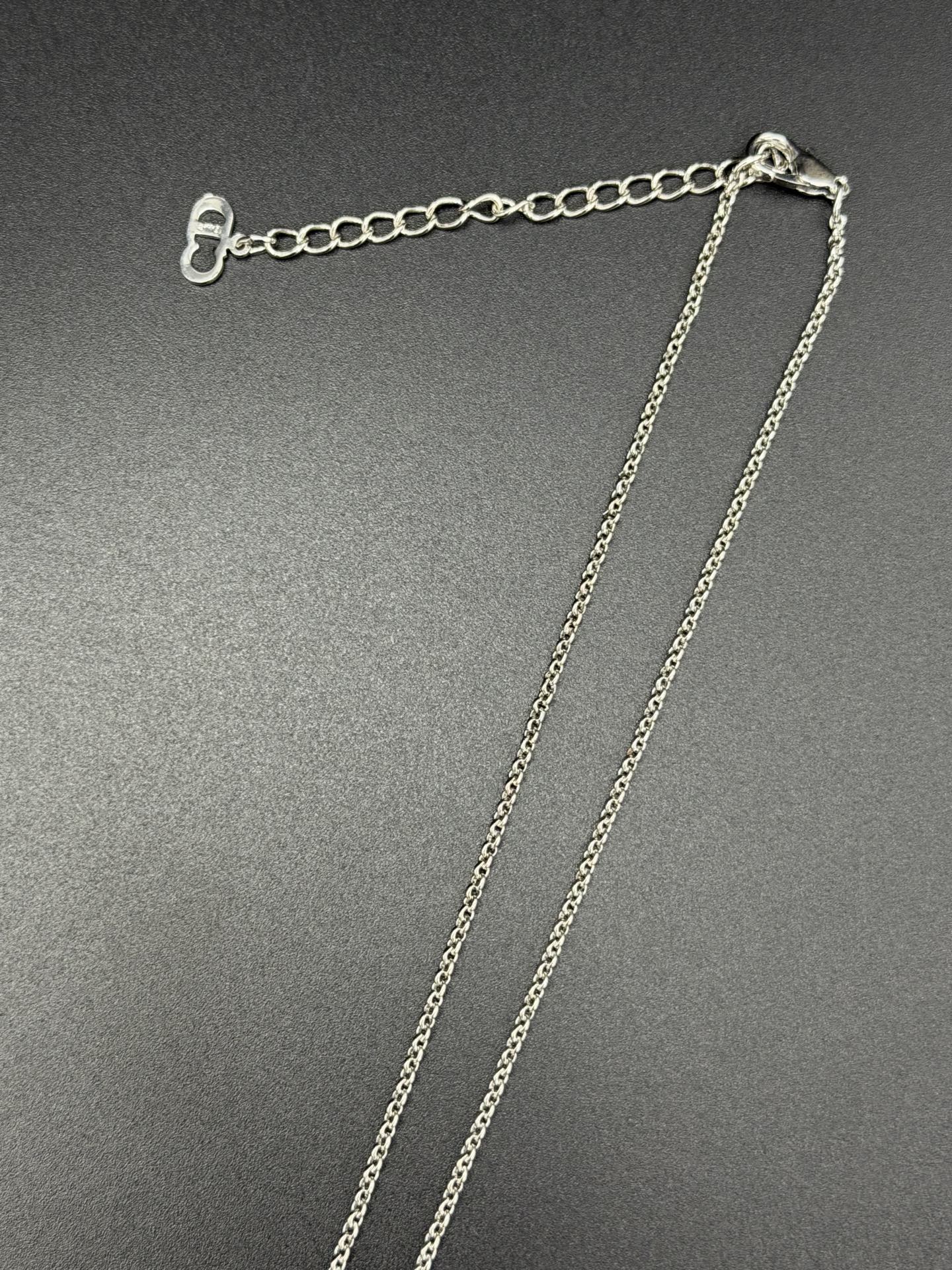 CHRISTIAN DIOR CD Logo Rheinstone-embellished Necklace