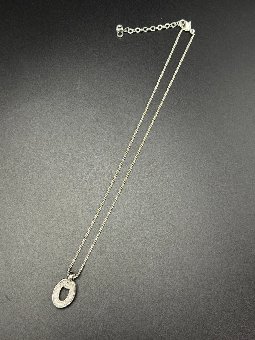 CHRISTIAN DIOR Rheinstone-embellished Oval Motif Necklace