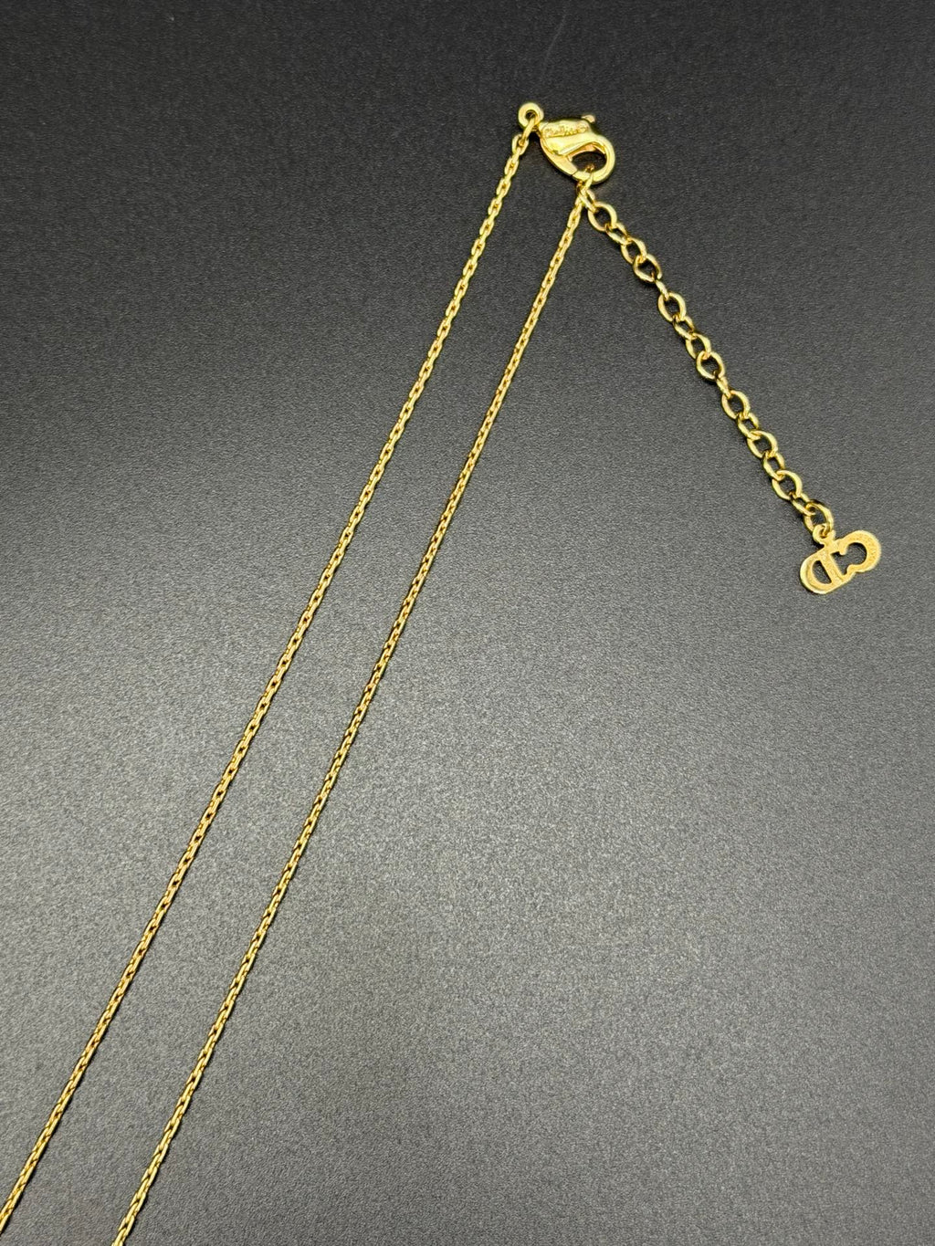 CHRISTIAN DIOR Black CD Disc Necklace