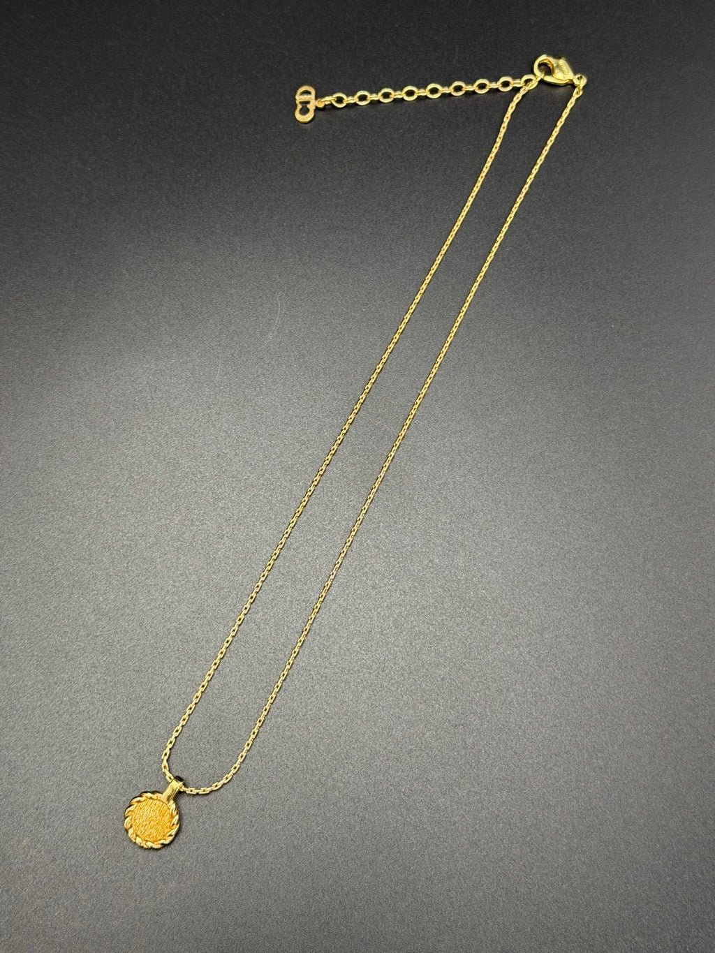 CHRISTIAN DIOR Black CD Disc Necklace