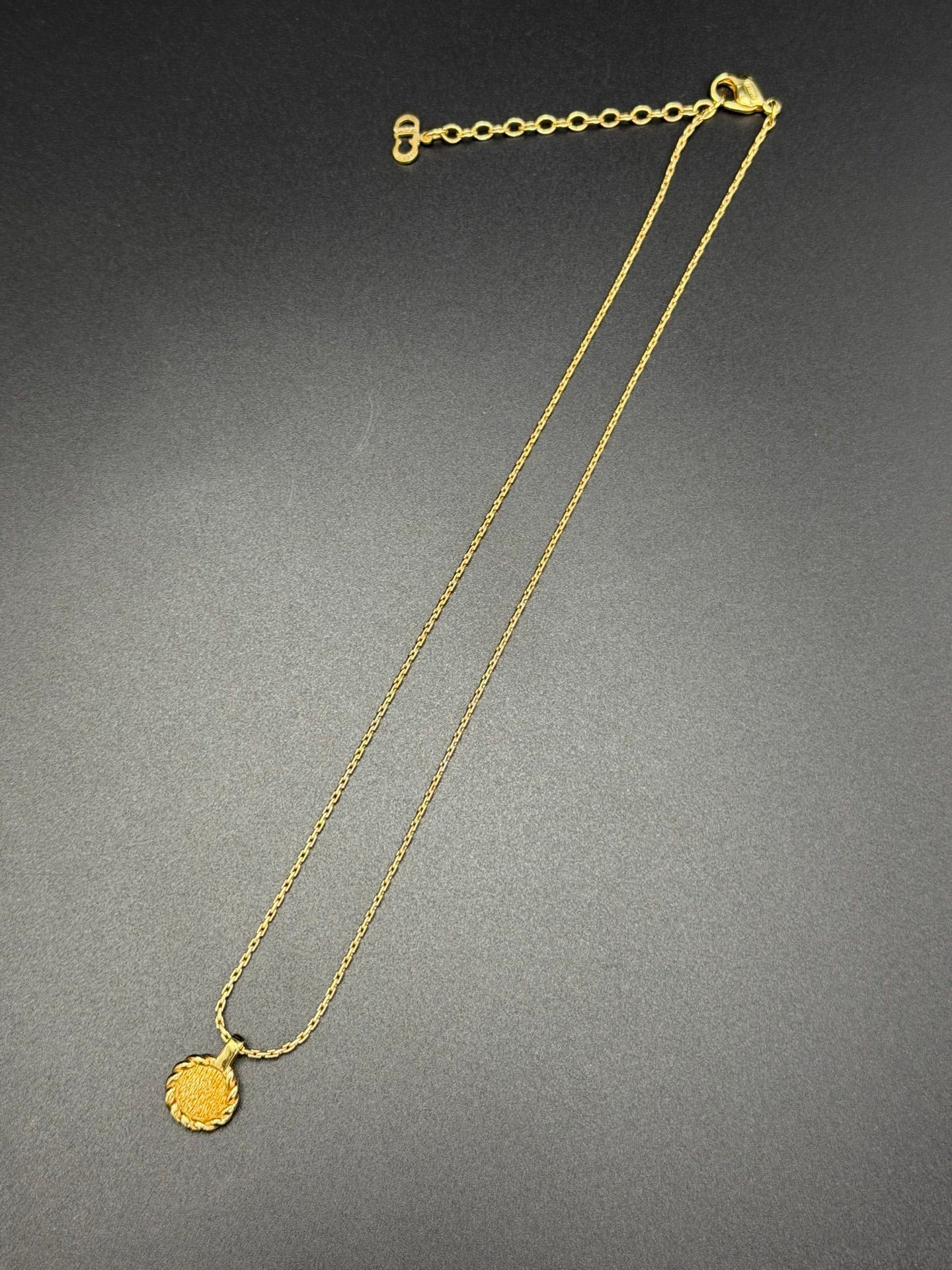 CHRISTIAN DIOR Black CD Disc Necklace