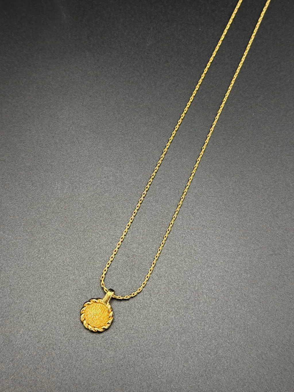 CHRISTIAN DIOR Black CD Disc Necklace