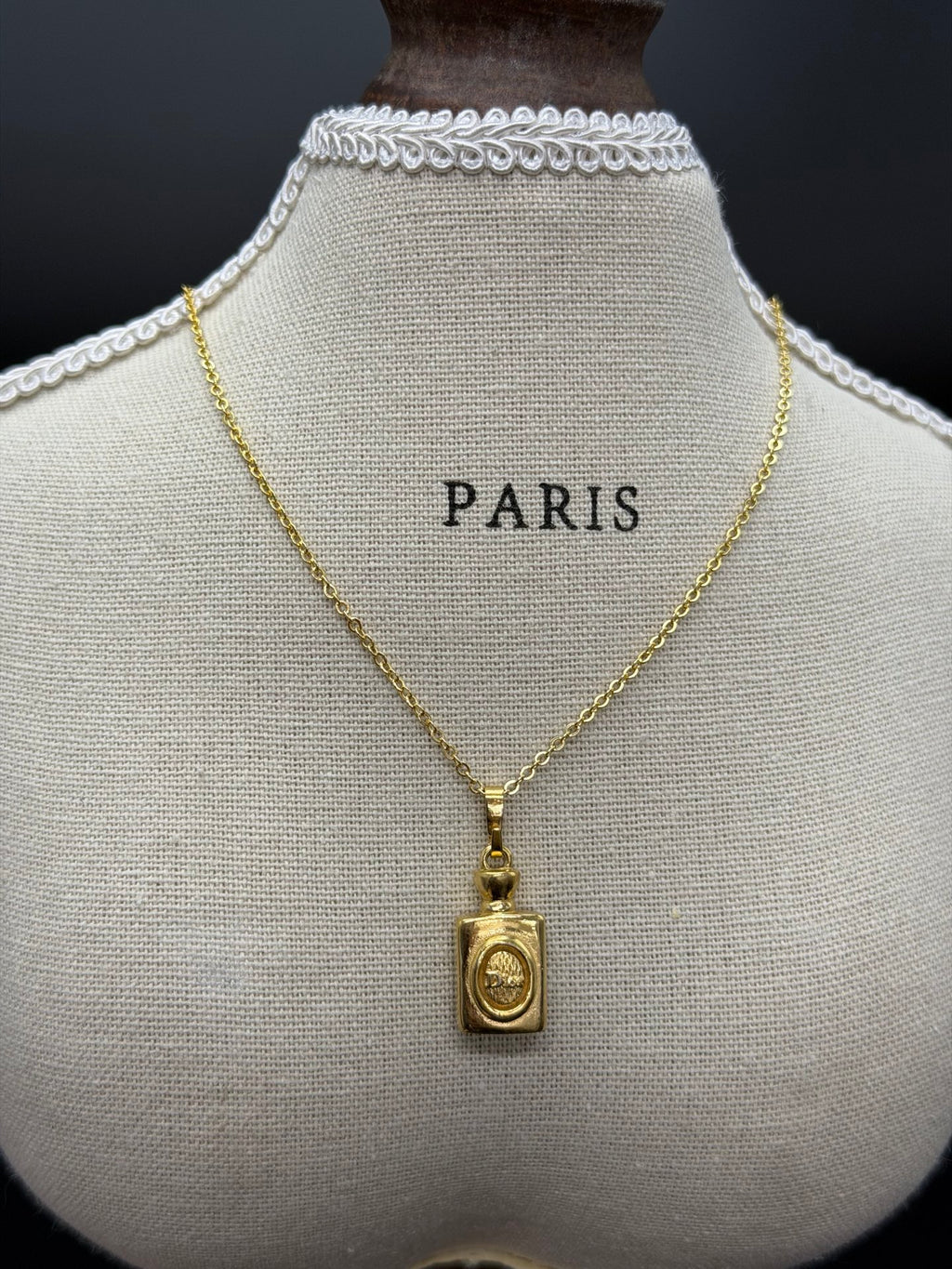 CHRISTIAN DIOR Perfume Bottle Pendant (with necklace)