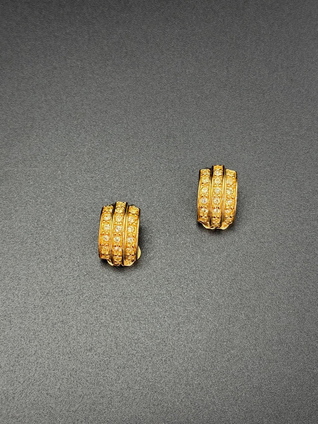 CHRISTIAN DIOR Rheinstone-embellished Clip On Earrings