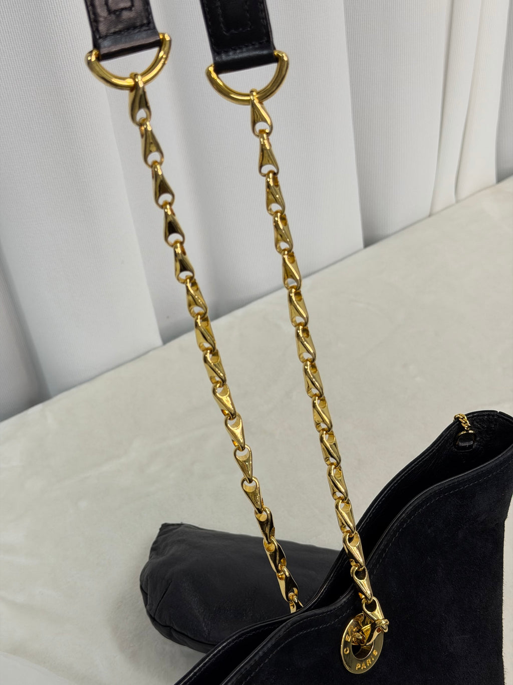 CELINE Suede Tote 2WAY Shoulder bag Set
