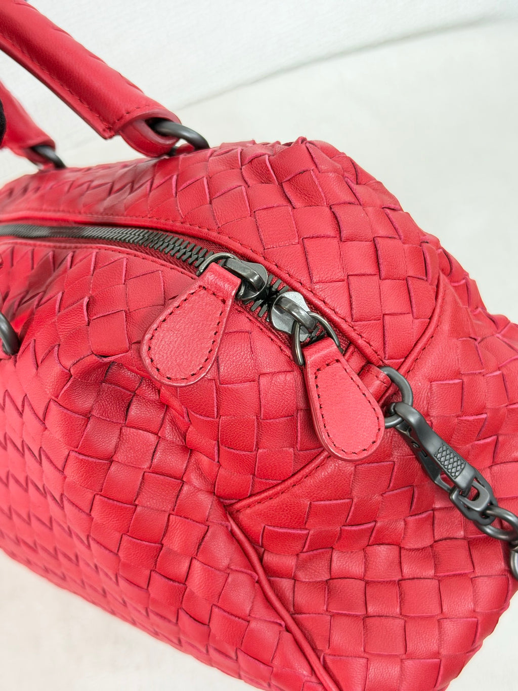 BOTTEGA VENETA Intrecciato Boston 2WAY Handbag