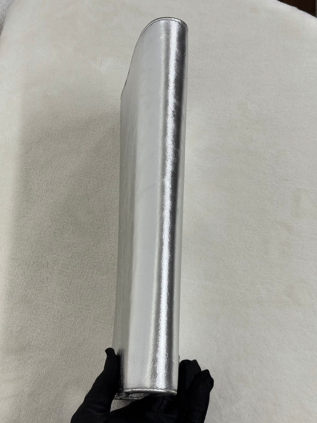 Saint Laurent Silver Logo Clutch Bag