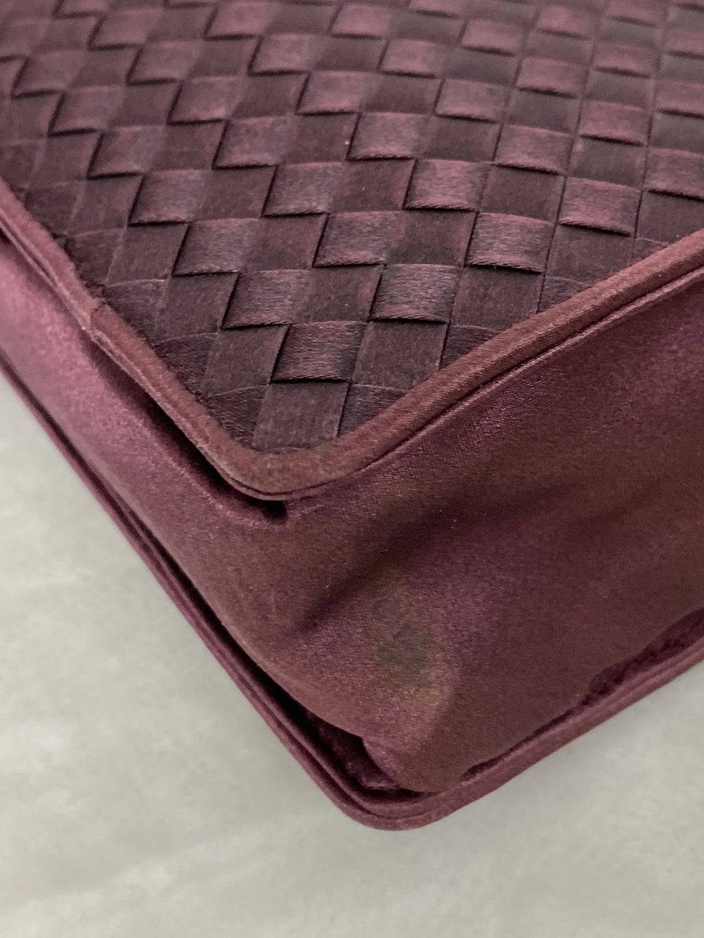 BOTTEGA VENETA Patti Intrecciato Satin Handbag