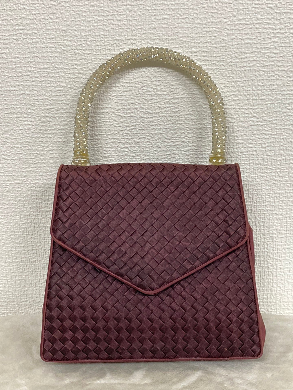 BOTTEGA VENETA Patti Intrecciato Satin Handbag