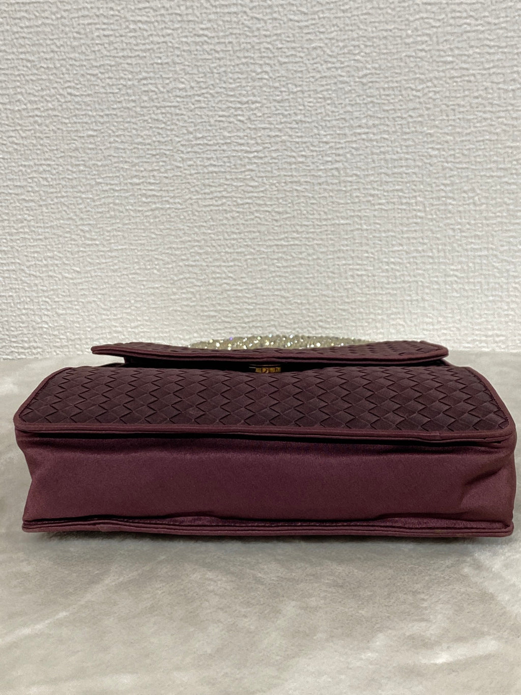 BOTTEGA VENETA Patti Intrecciato Satin Handbag