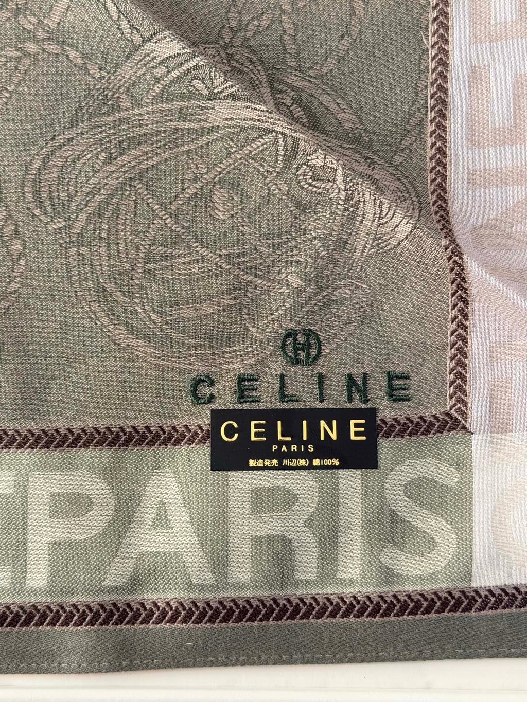 CELINE Cotton Scarf Set (New)