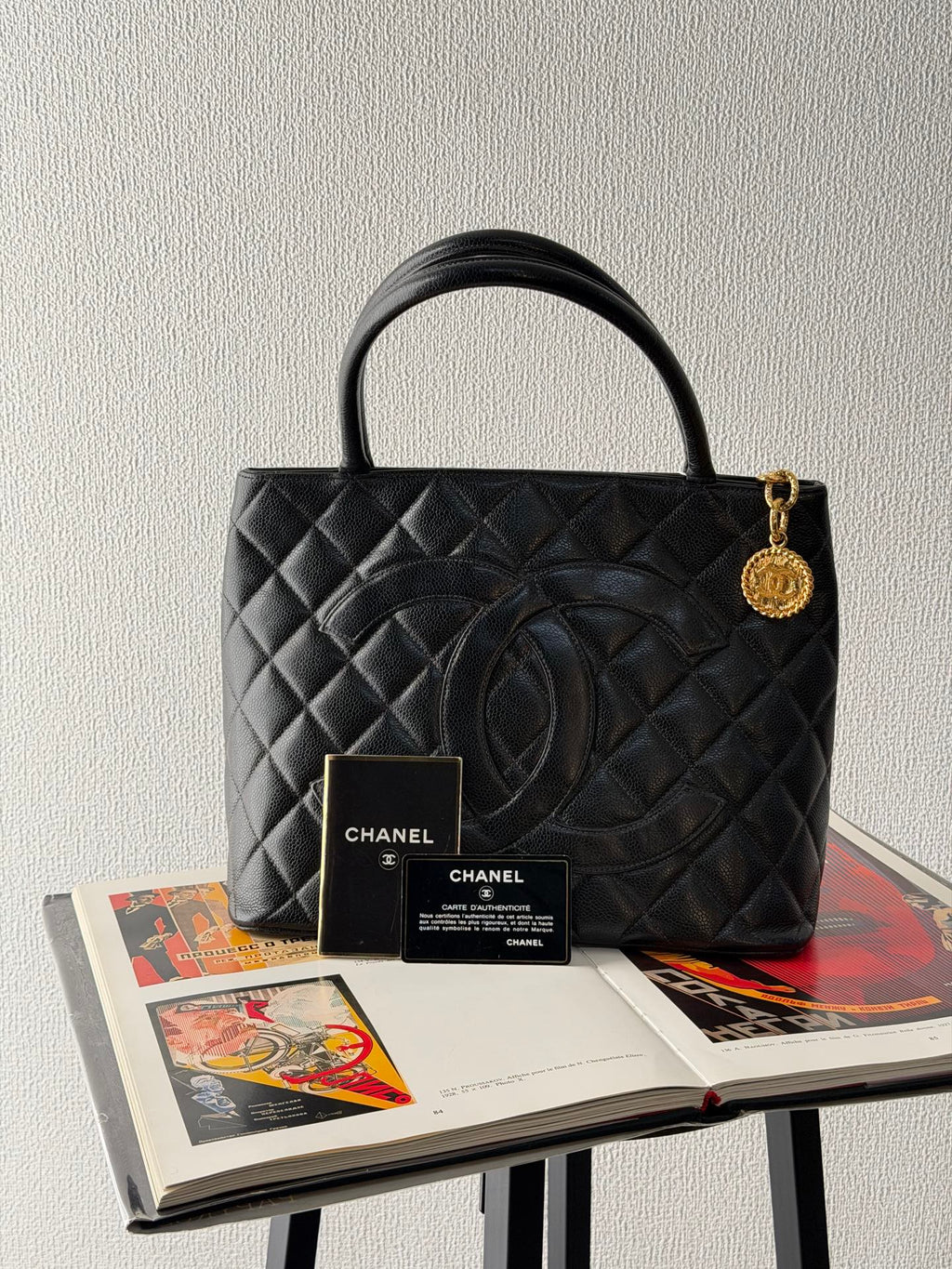 CHANEL Hilton Caiver Handbag