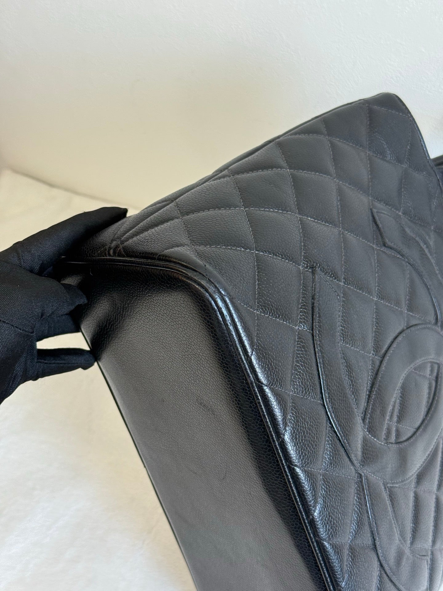 CHANEL Hilton Caiver Handbag