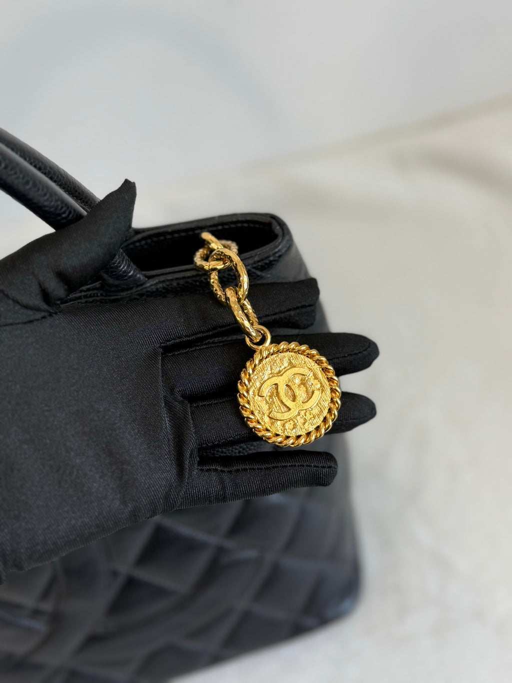 CHANEL Hilton Caiver Handbag