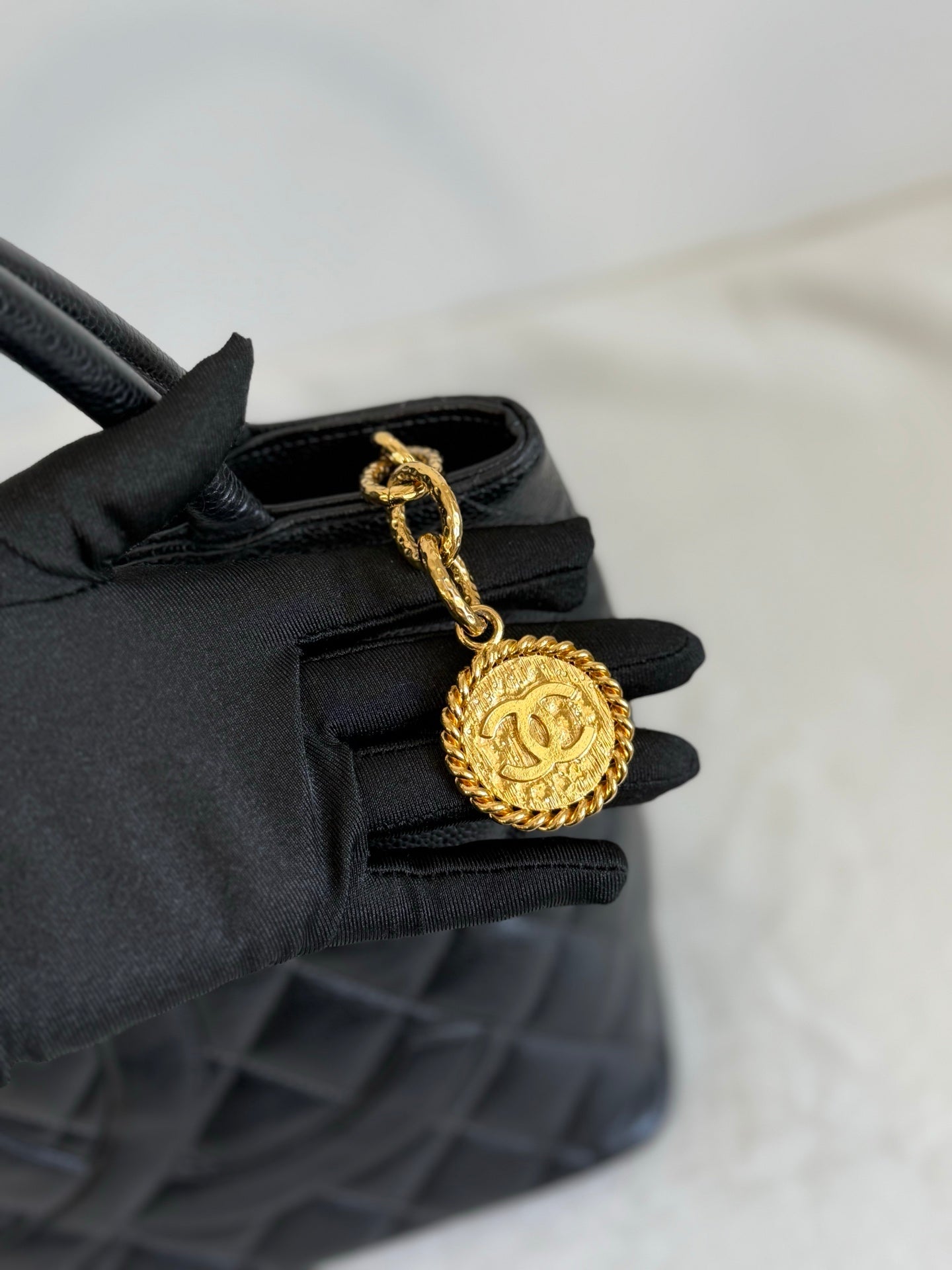 CHANEL Hilton Caiver Handbag