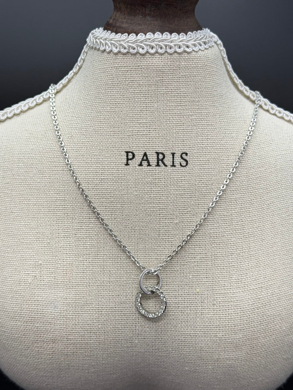 CHRISTIAN DIOR Double Ring Necklace