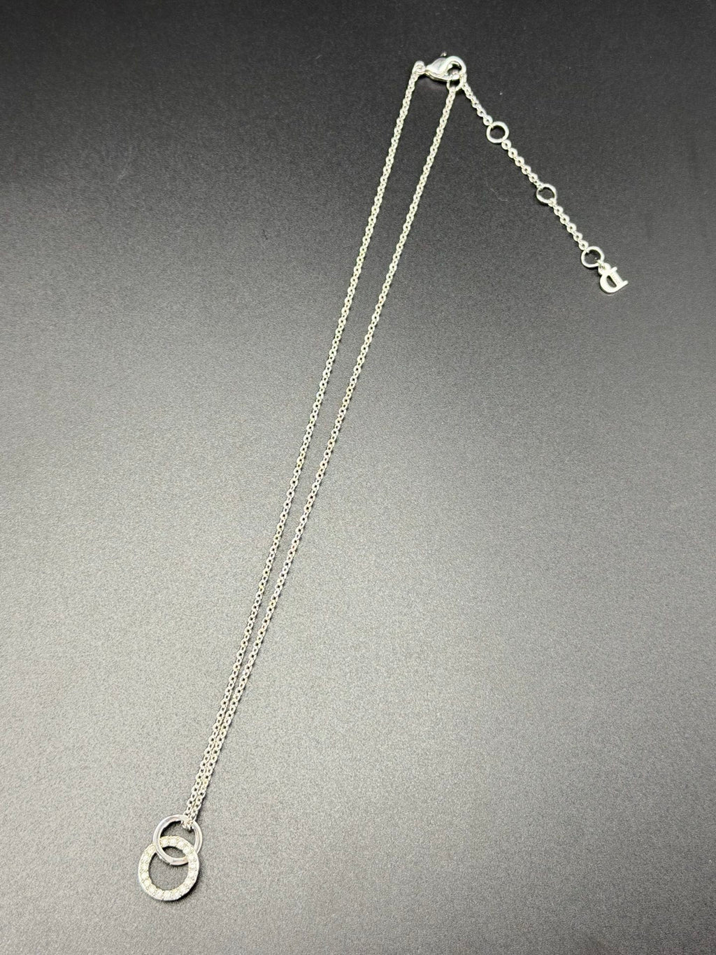 CHRISTIAN DIOR Double Ring Necklace