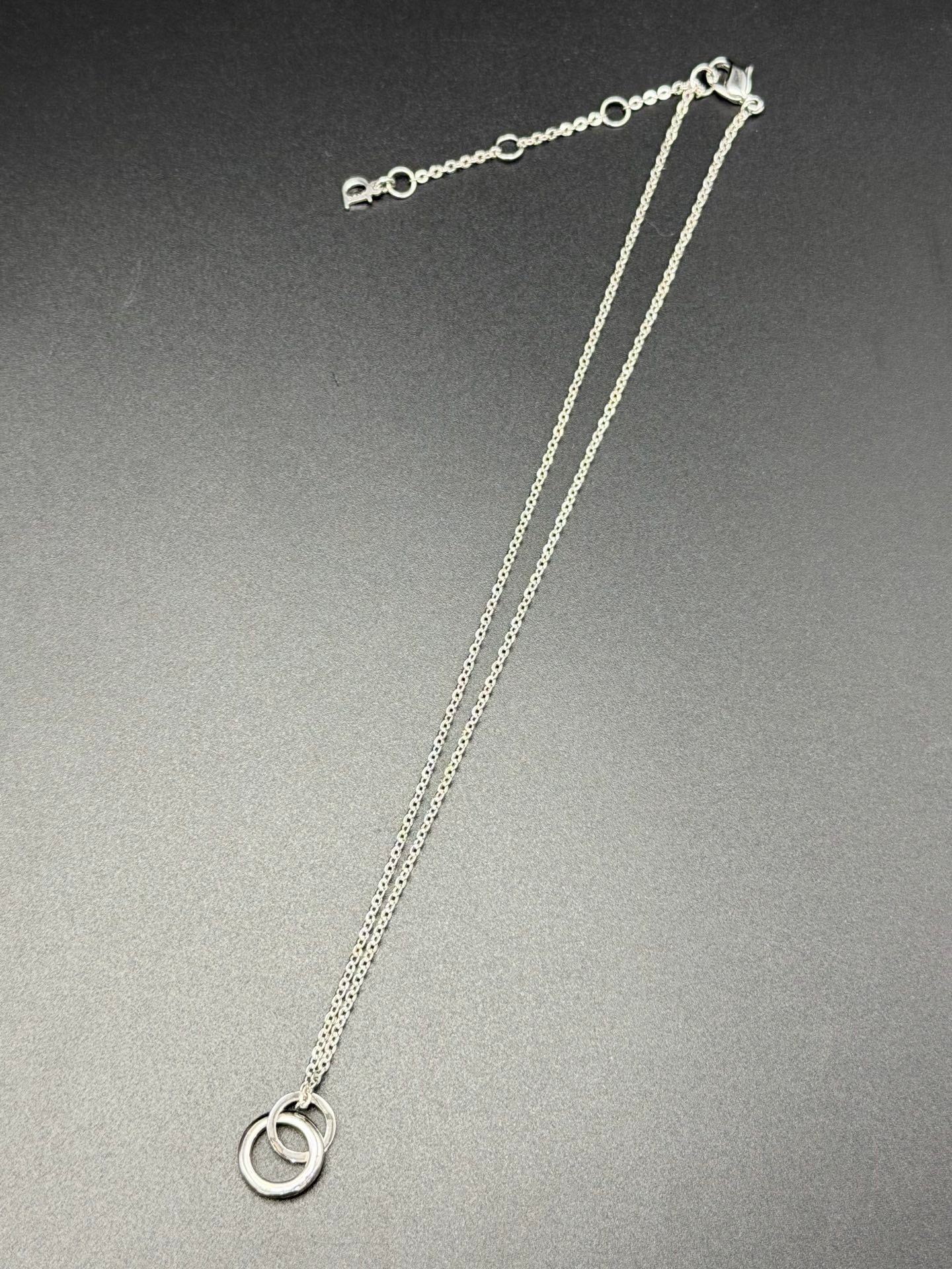 CHRISTIAN DIOR Double Ring Necklace