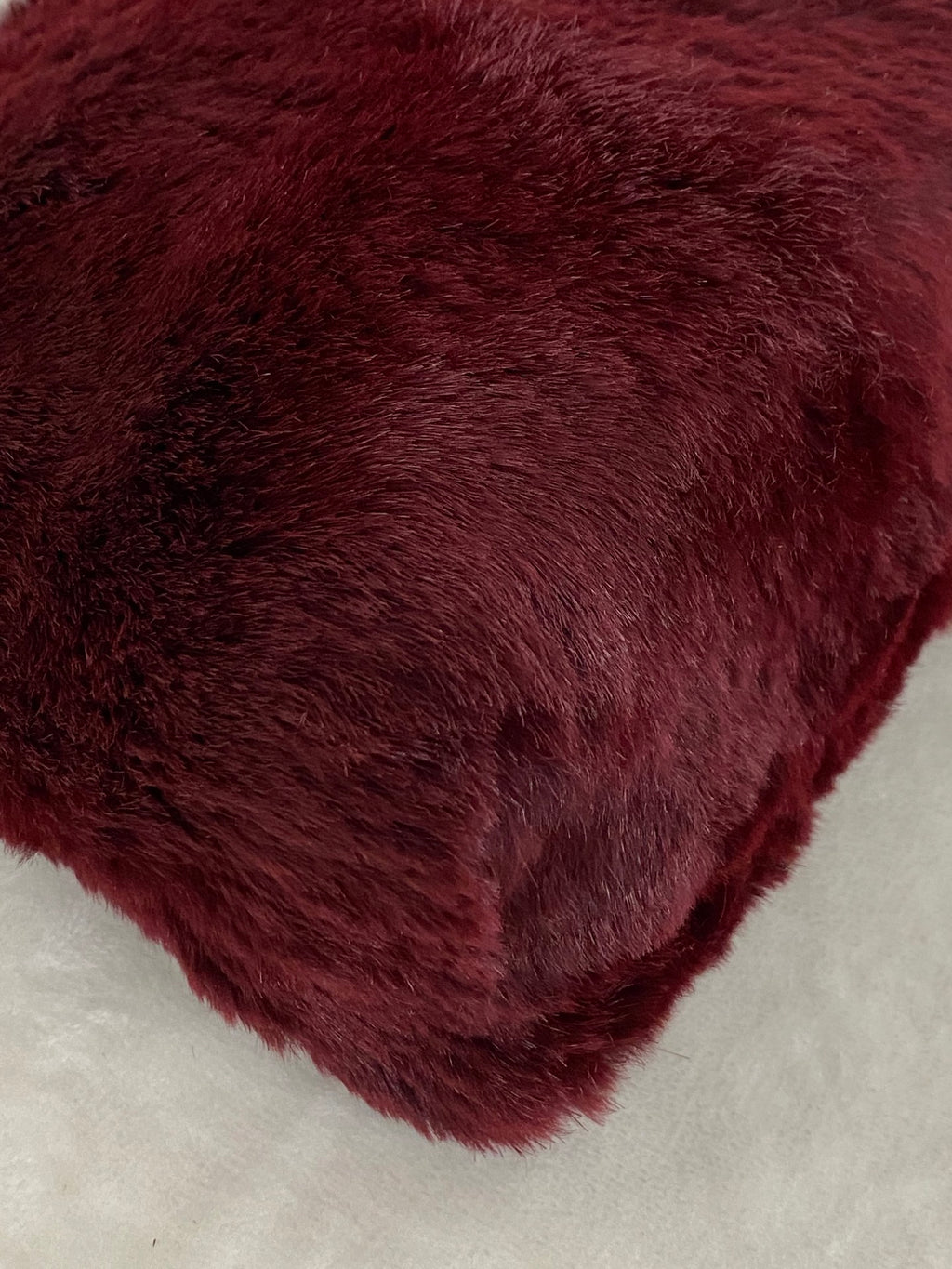 CHANEL Burgundy Fur Totebag