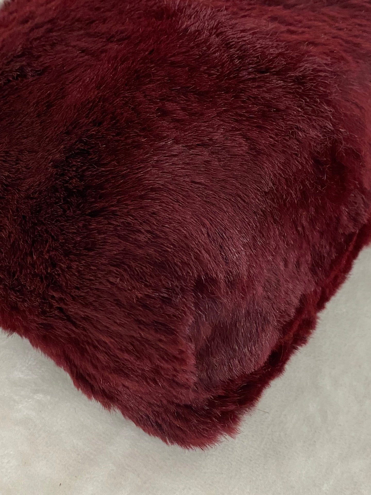CHANEL Burgundy Fur Totebag