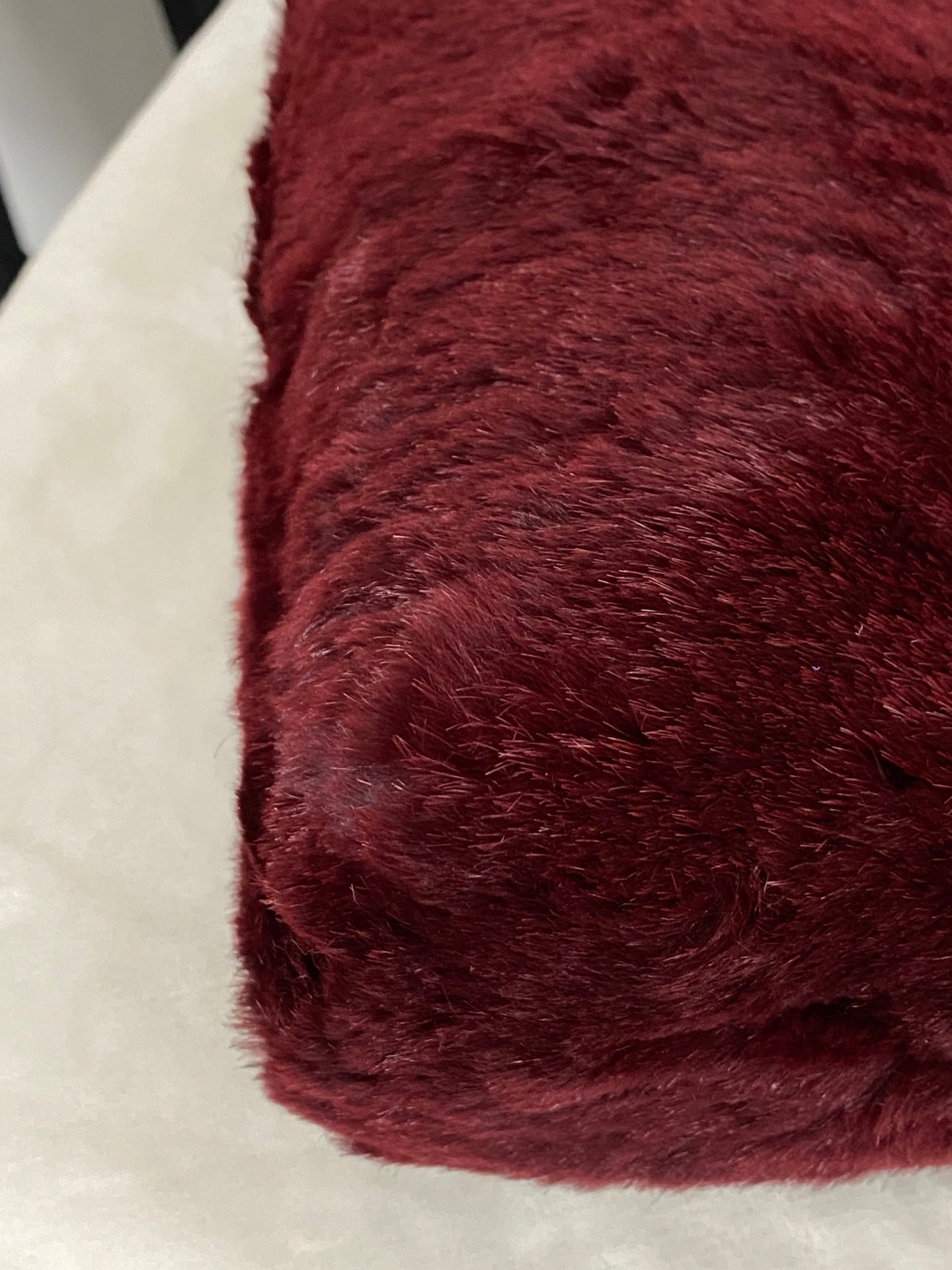 CHANEL Burgundy Fur Totebag