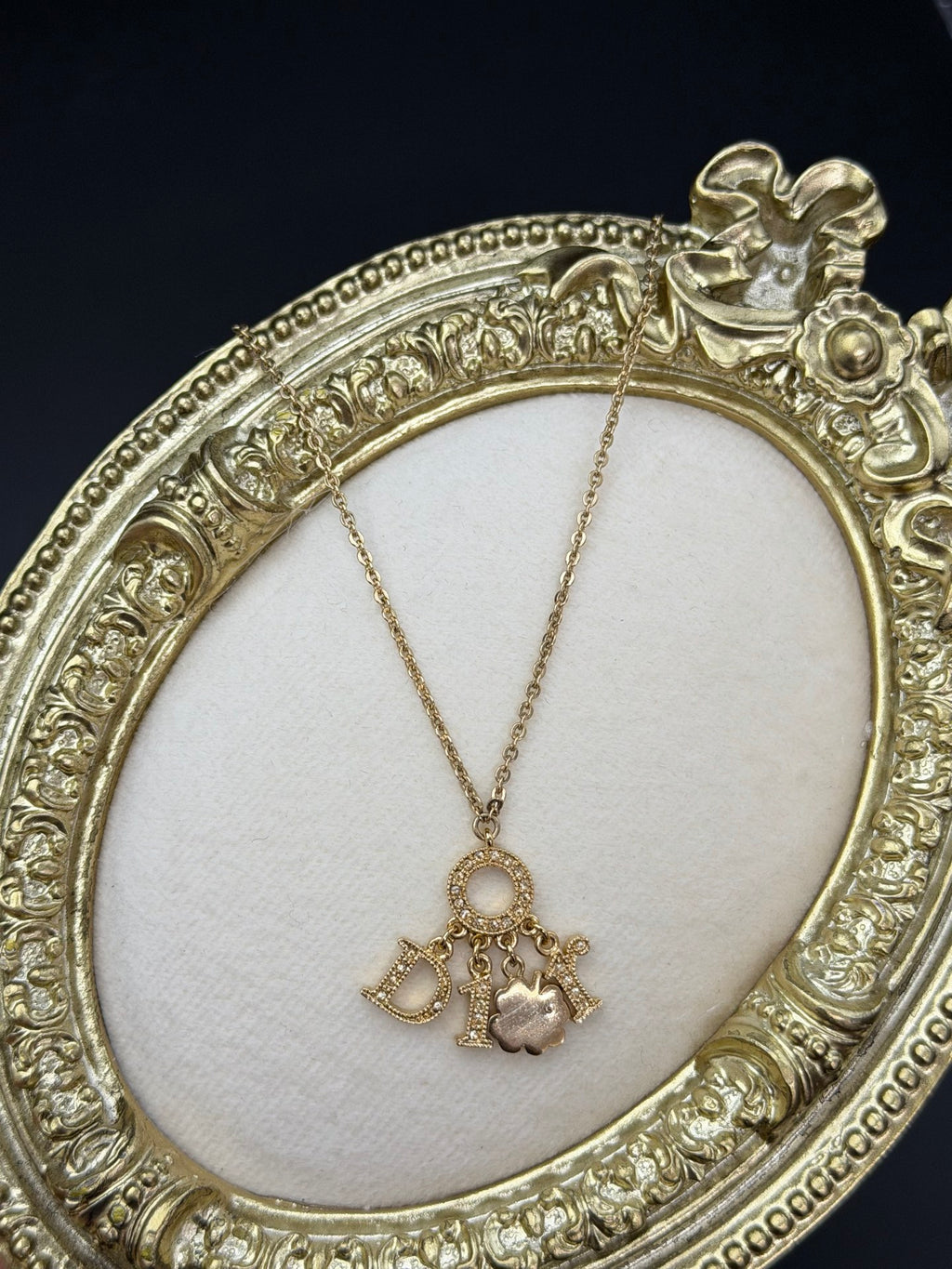 CHRISTIAN DIOR Clover Necklace