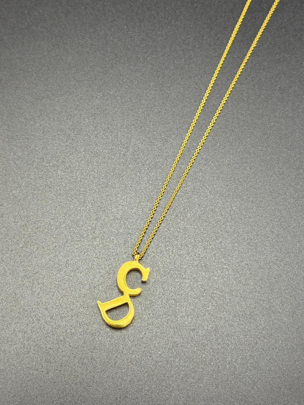 CHRISTIAN DIOR CD Logo Necklace