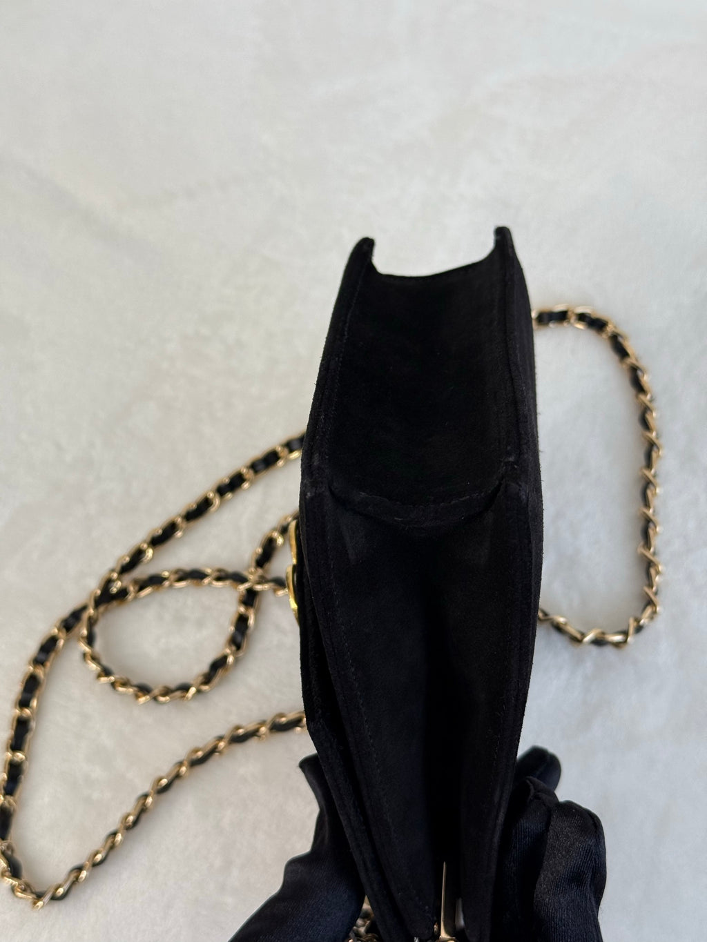 CELINE Suede Vintage Chainbag