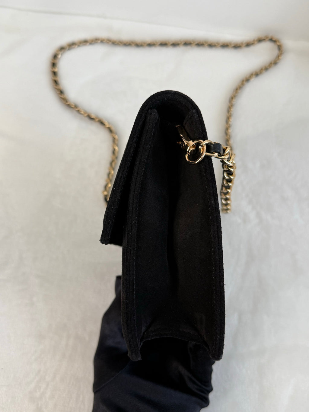 CELINE Suede Vintage Chainbag