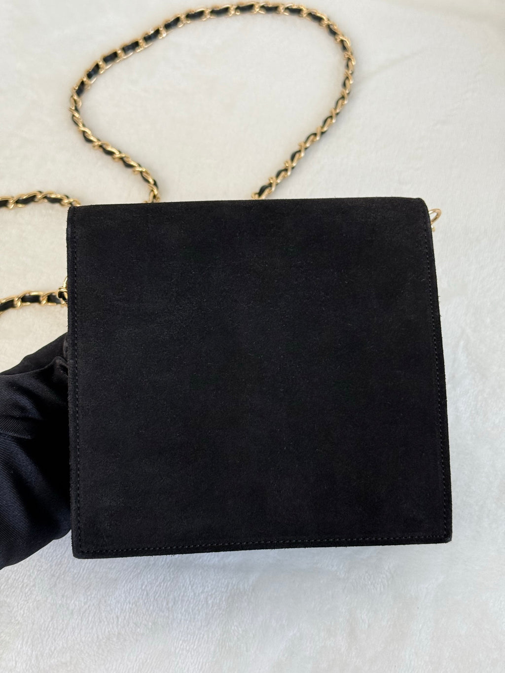 CELINE Suede Vintage Chainbag