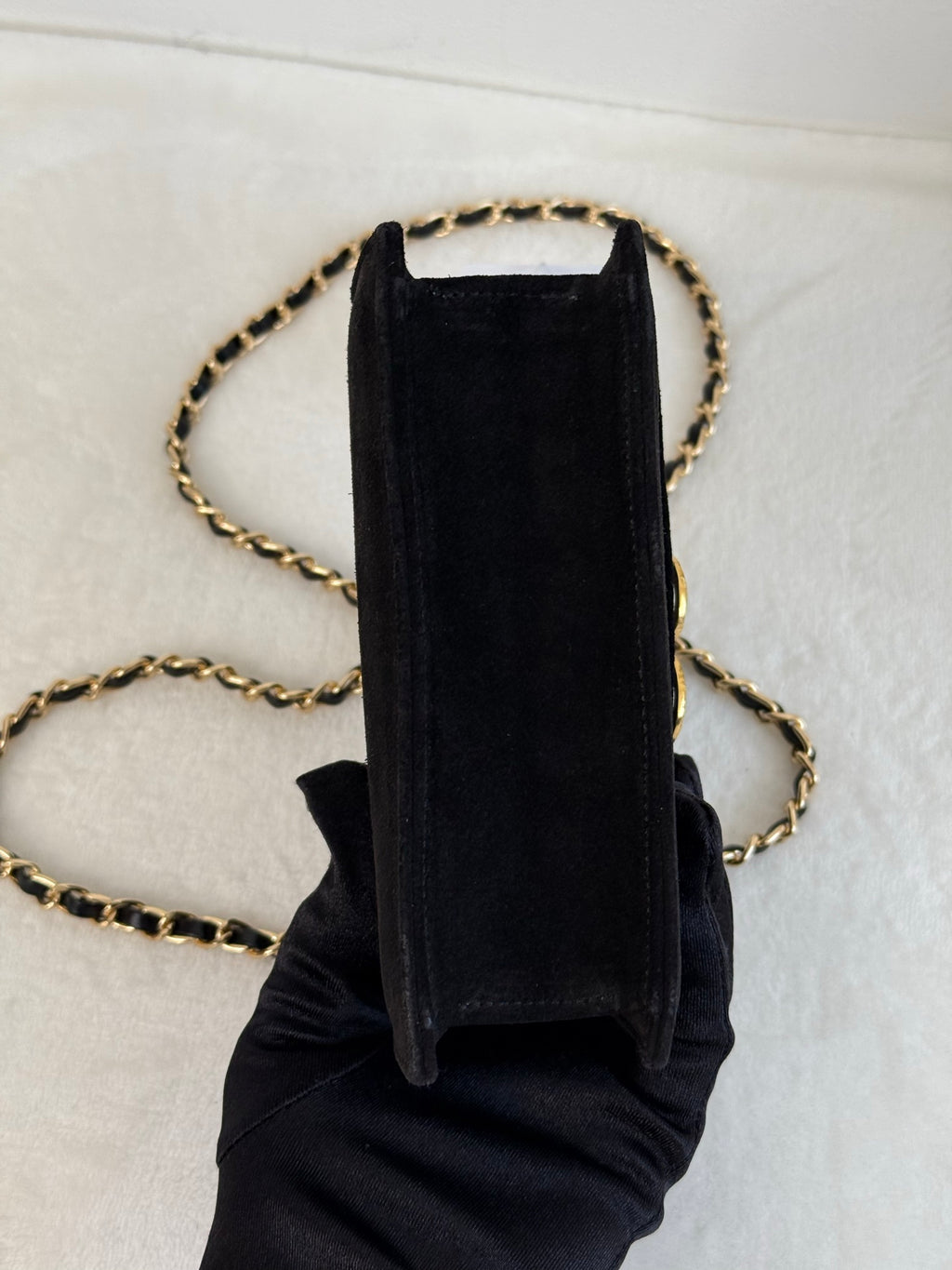CELINE Suede Vintage Chainbag