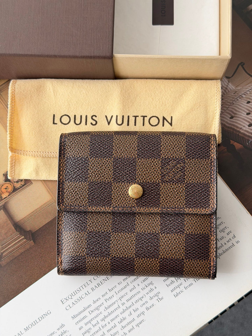 LOUIS VUITTON Damier Trifold Wallet